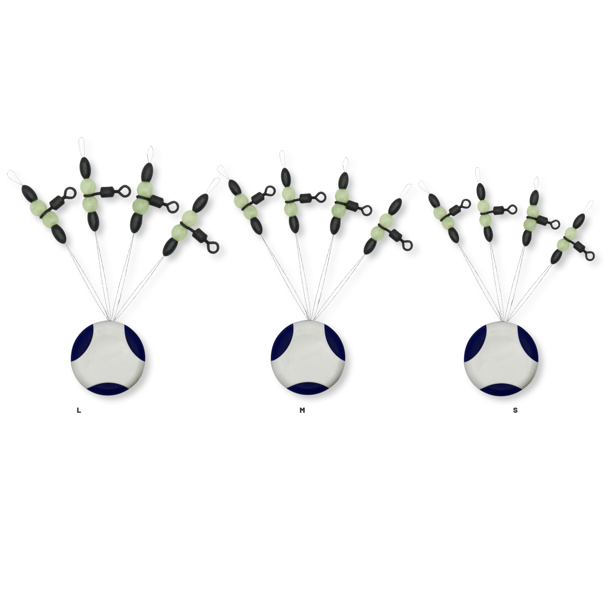 ROLLING + FLUO BEADS + OVAL STOPPERS N. S (1pcs)