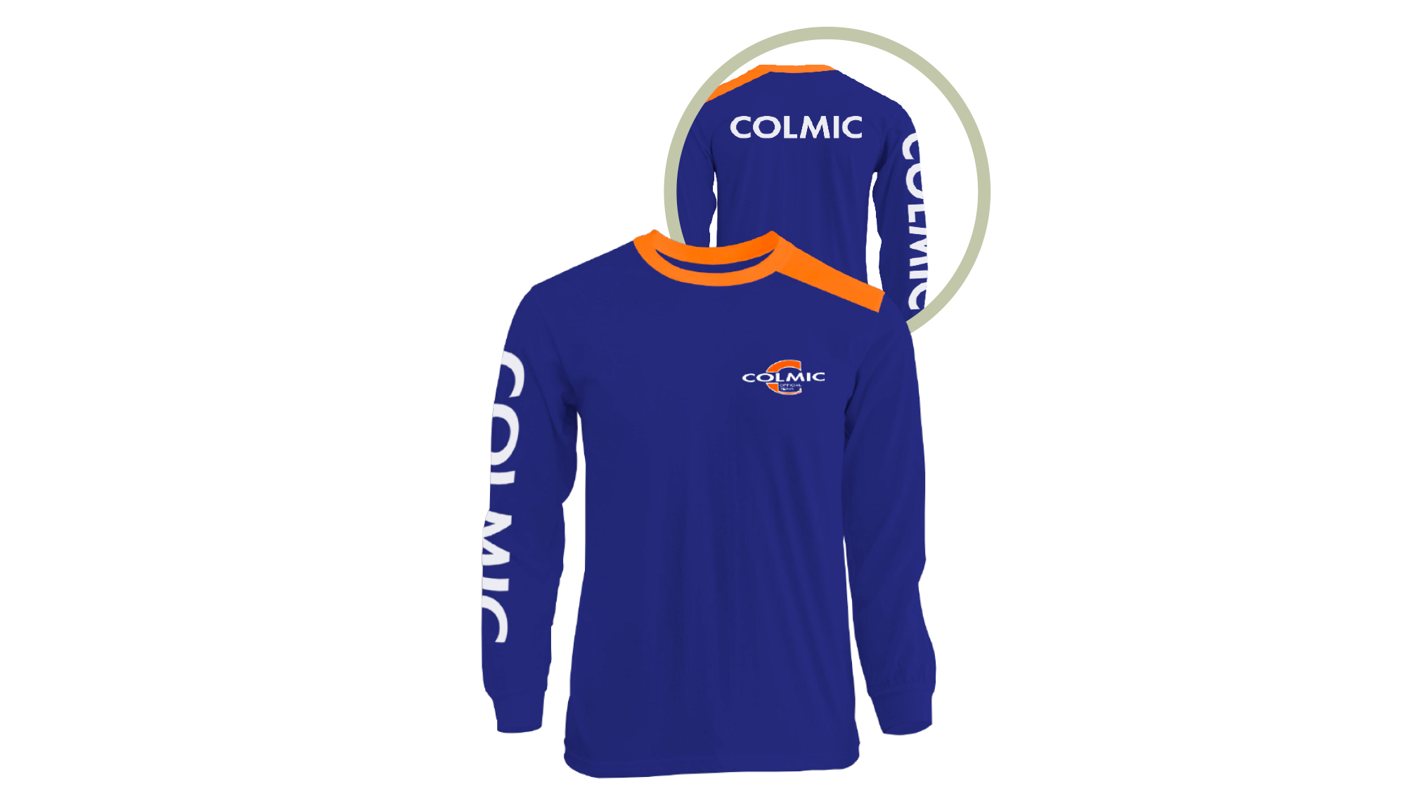 T-SHIRT LONG SLEEVES BLUE/ORANGE