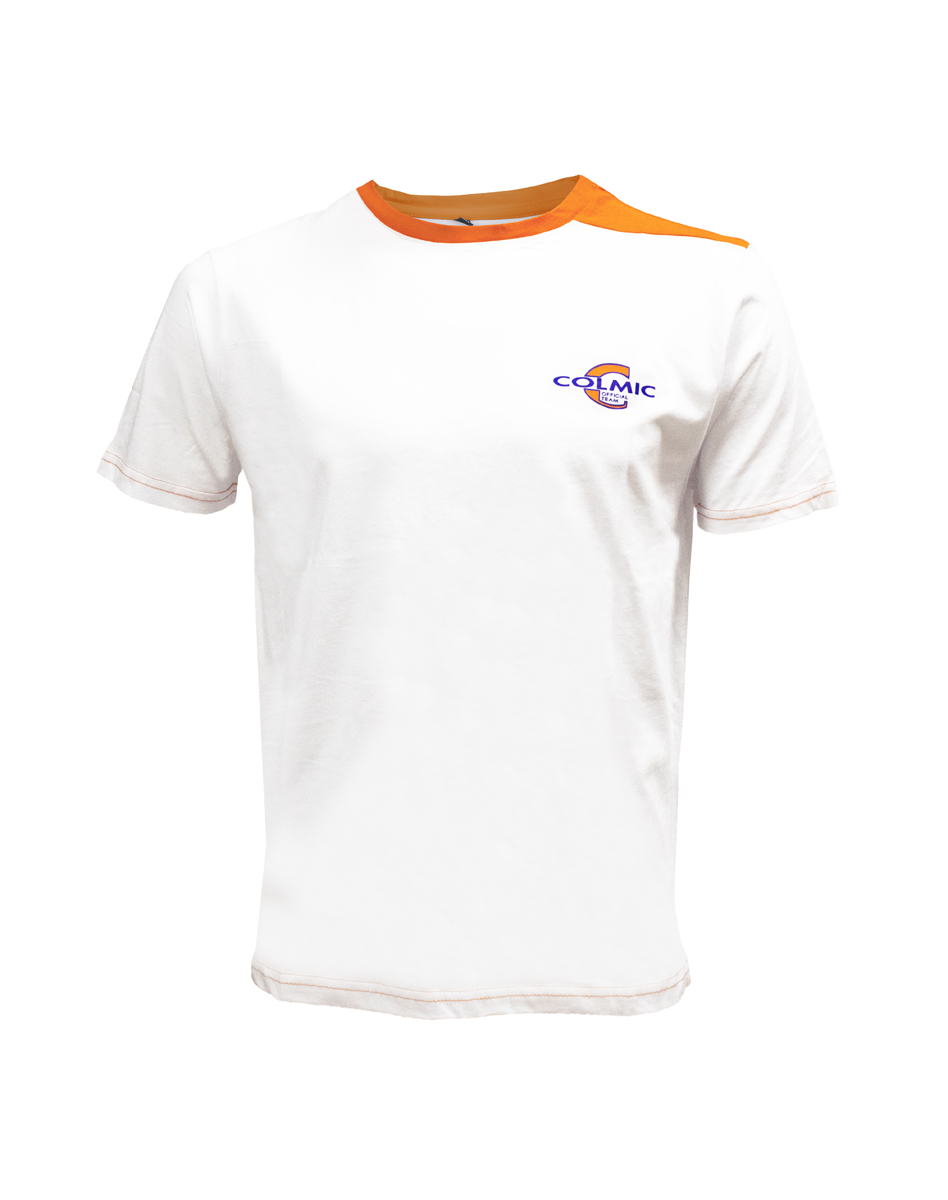 T-SHIRT WHITE-ORANGE TG XS